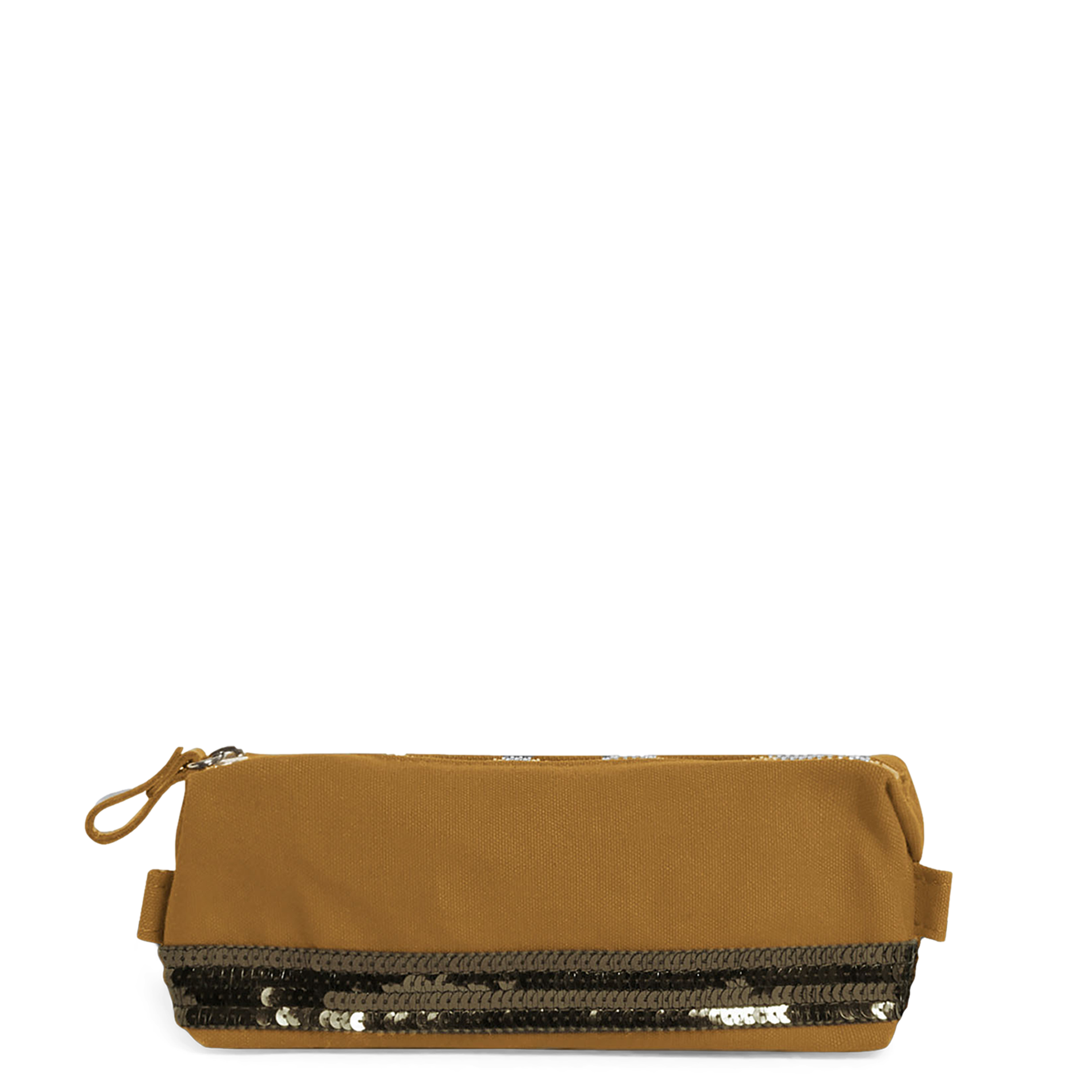 Trousse avec bande sequins | Marron