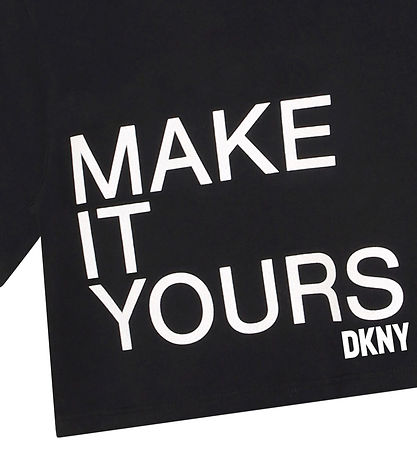 DKNY T-shirt - Cropped - Sort m. Hvid