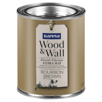 Gamma Wood&Wall krijtverf kleurtester Bourbon Brown 100 ml
