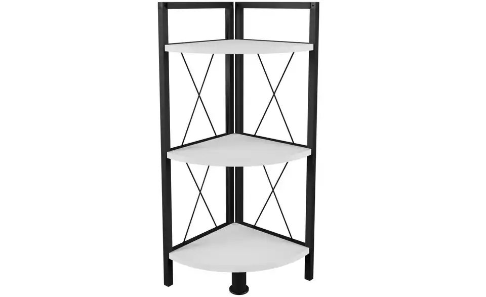 Eckregal Weiß 87 cm