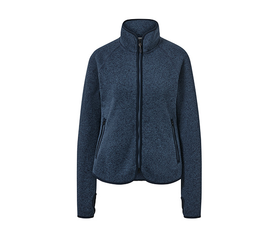 Strickfleece-Jacke, navy