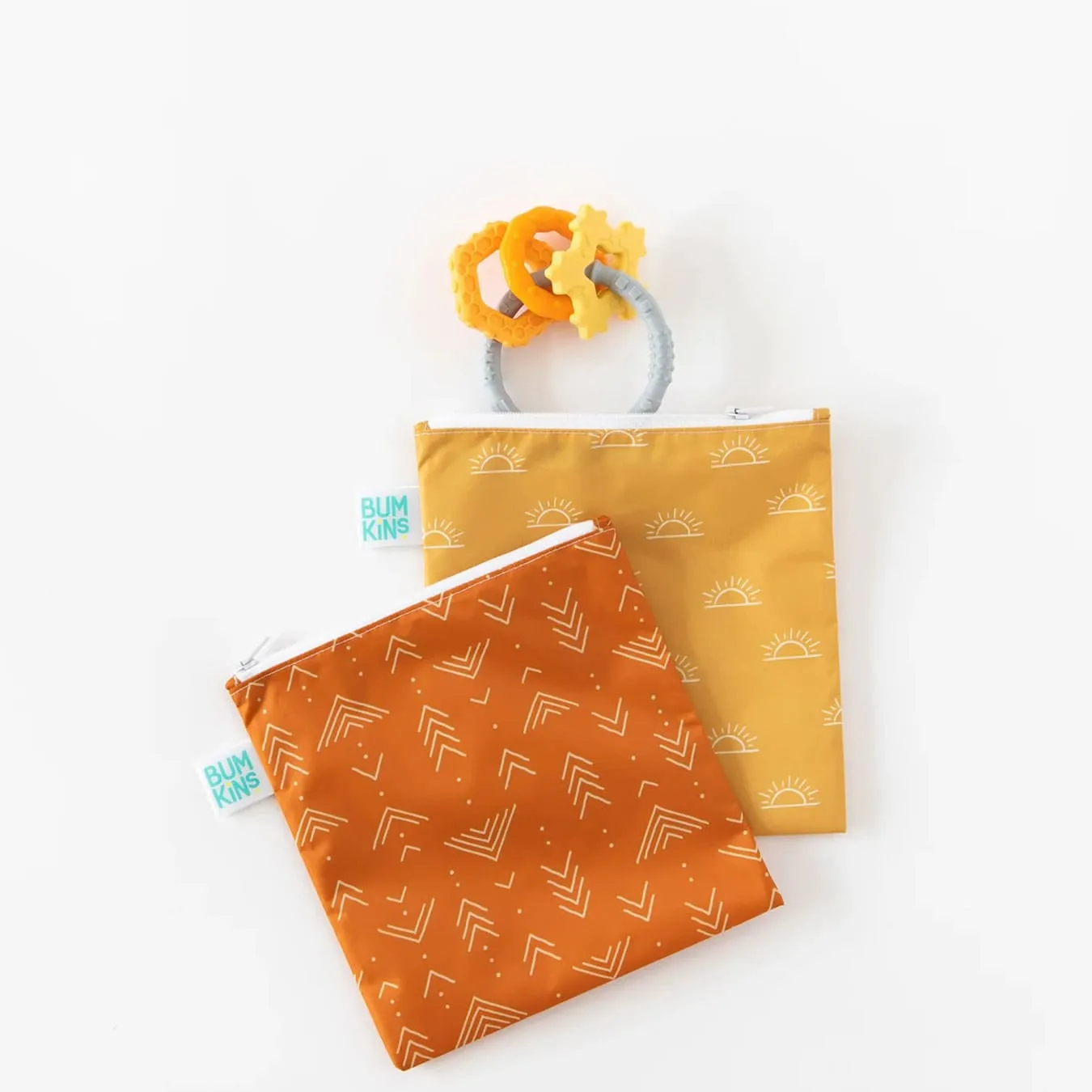 Bumkins Sac de Collation Paquet de 2 Large - Soleil