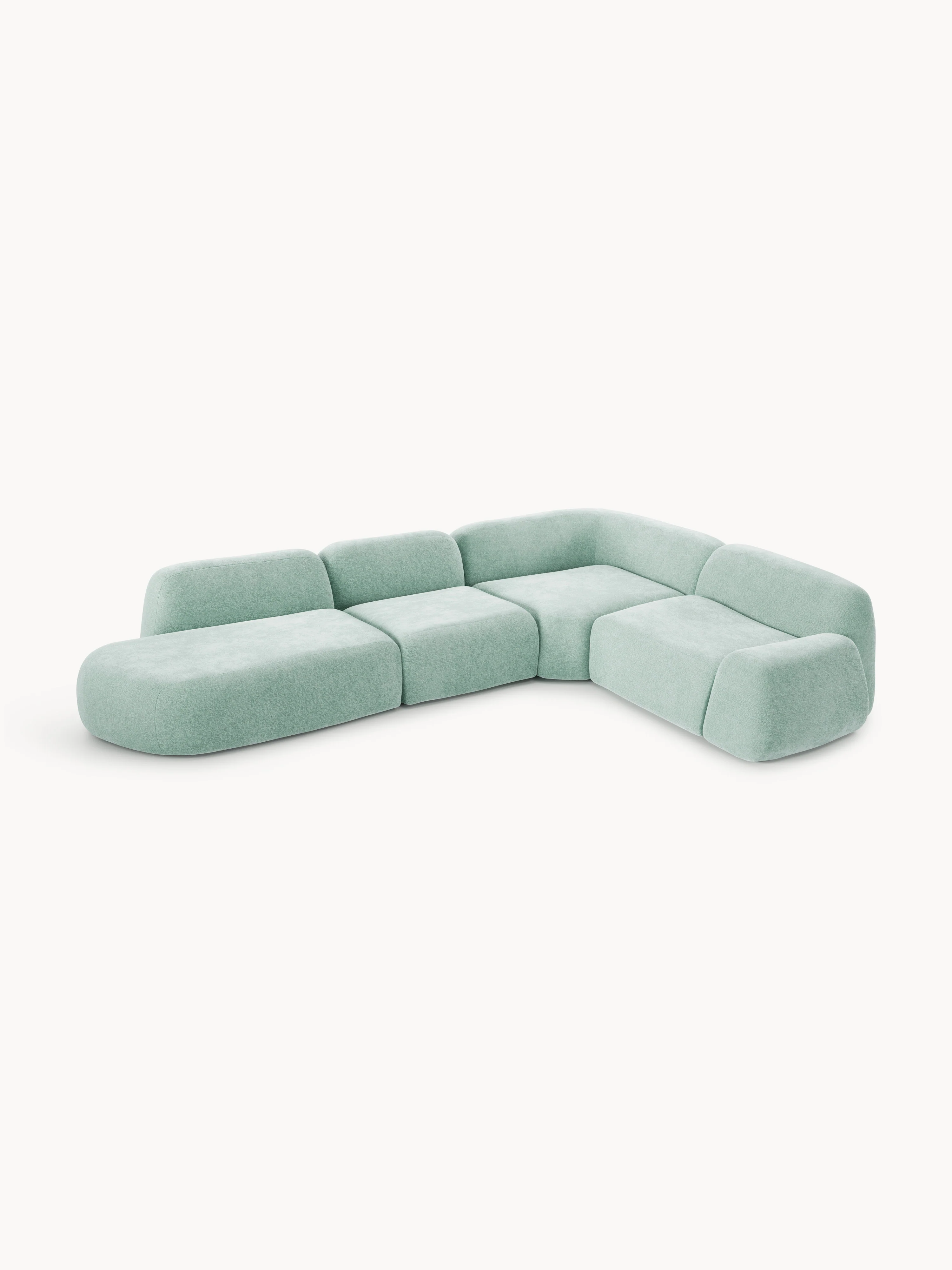 XL modulaire hoekbank Wolke met chaise longue