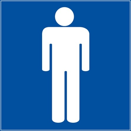 Panneau WC homme - Signalétique Toilettes - Universel