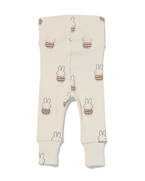 legging évolutif Miffy nouveau-né côtelé écru