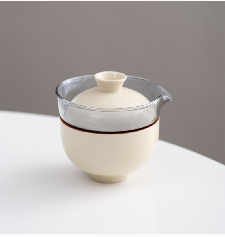 Nommon - Set van 3: Reiskeramiek Theepot + Drinkbeker
