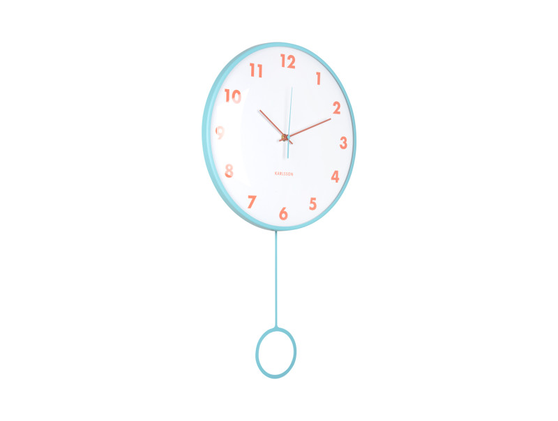 Wall Clock Cheeky Dome Pendulum KA6058LB Soft blue