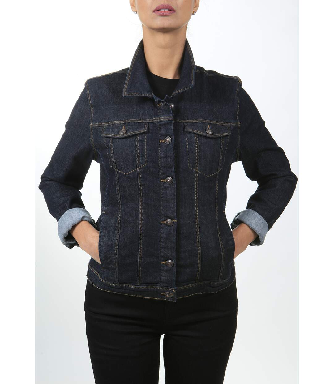 Veste en jeans stretch coupe ajustée ERA BLEU