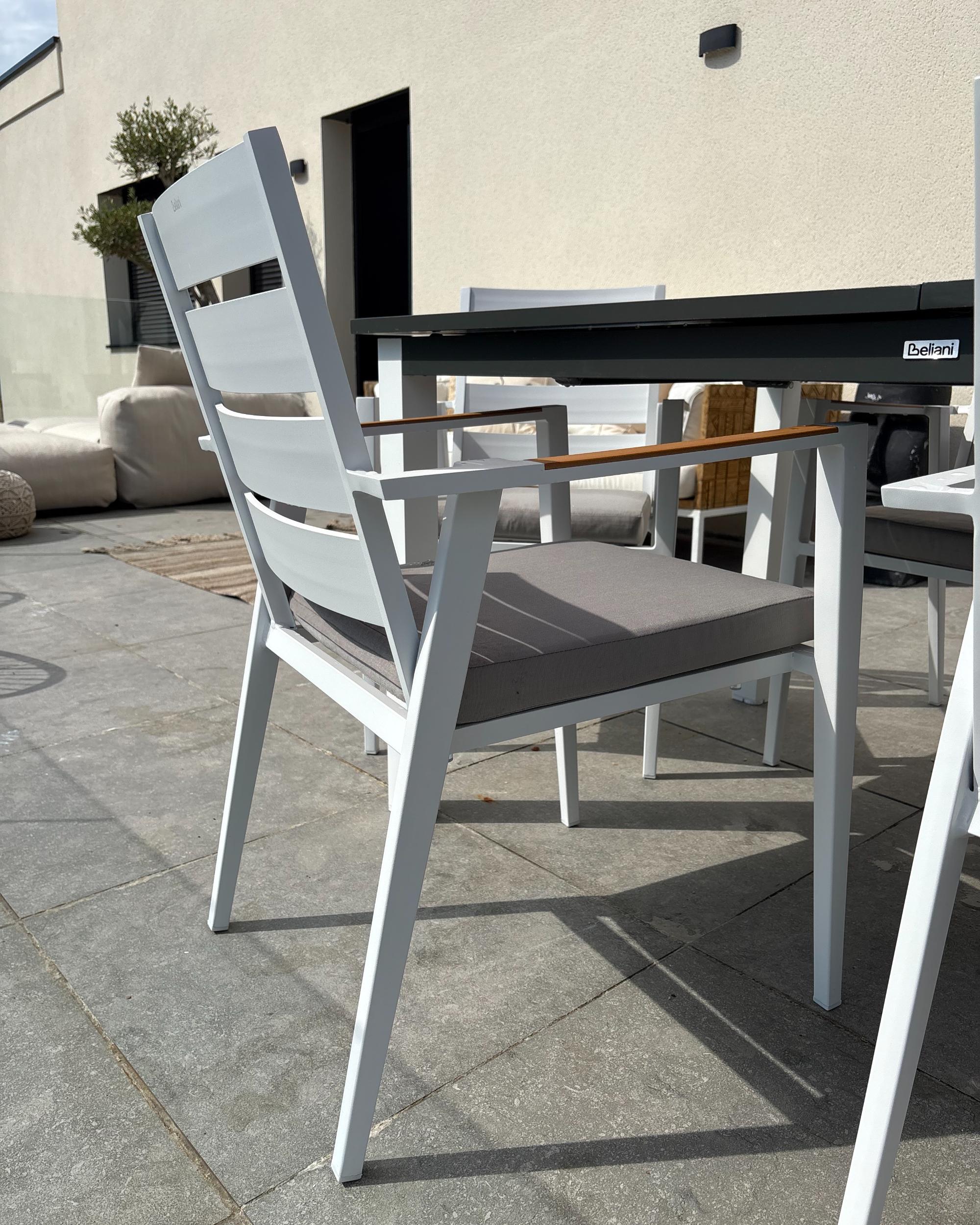 Set van 6 stoelen met zitkussen TAVIANO Metaal Grijs