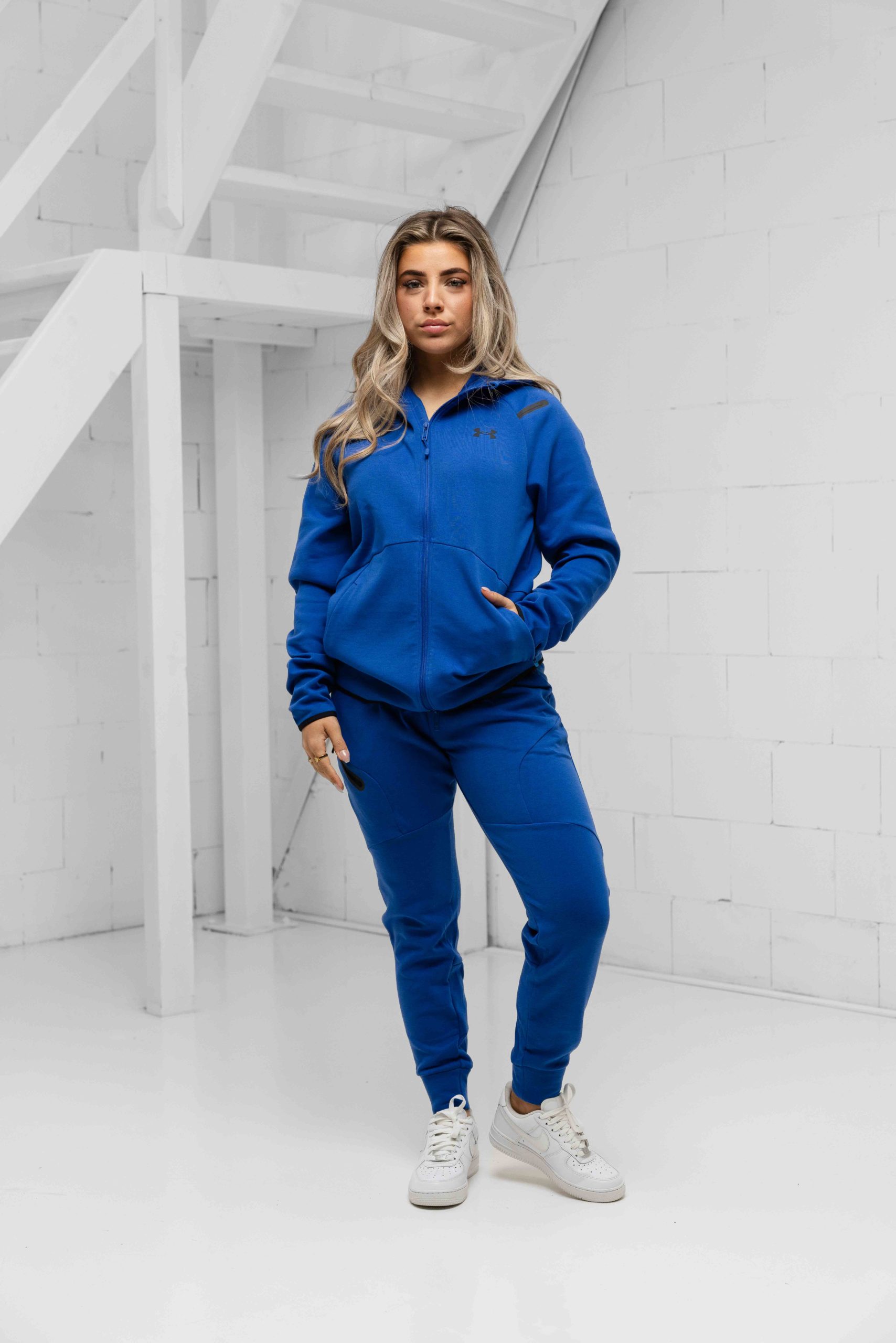 Under Armour Unstoppable Fleece Trainingspak Dames Blauw