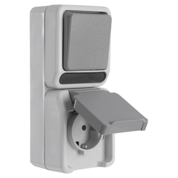 Schneider Electric Aquastar spatwaterdicht Combinatie wissel/ 1-polig RA