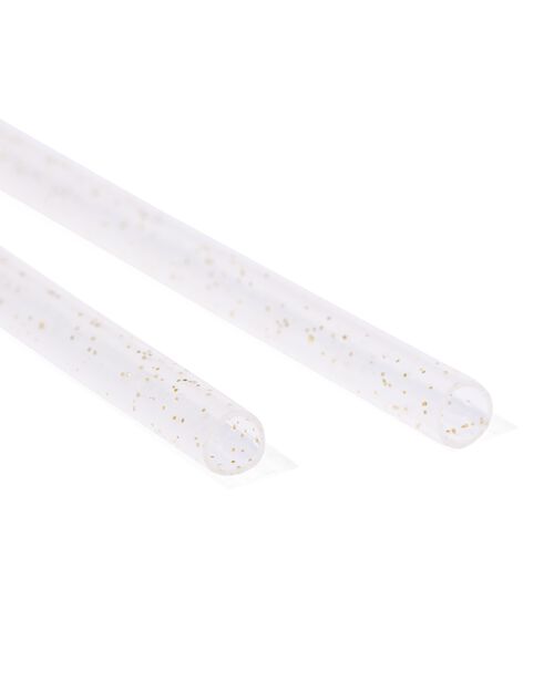 pailles à paillettes réutilisables - lot de 10