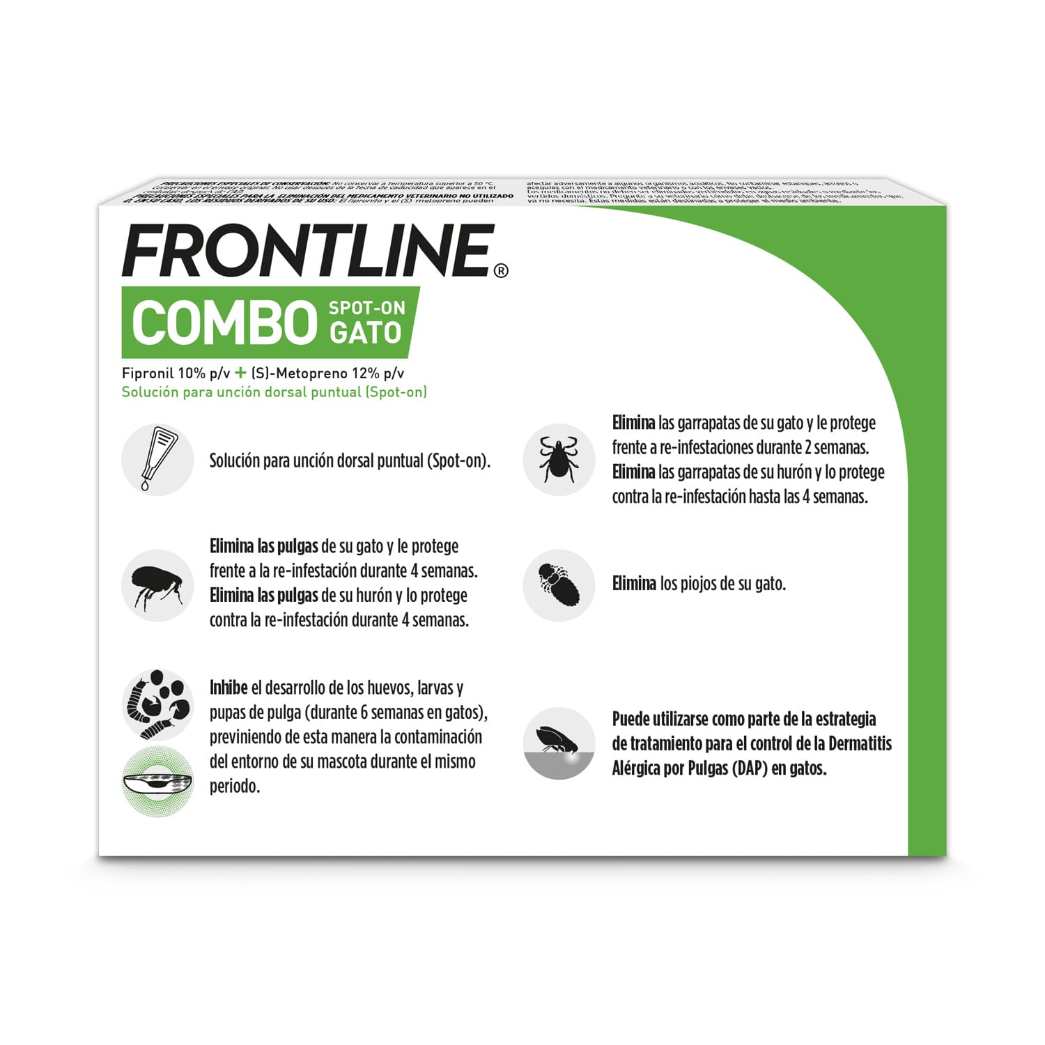 Pipetas antiparasitárias Frontline Combo para gatos e furões