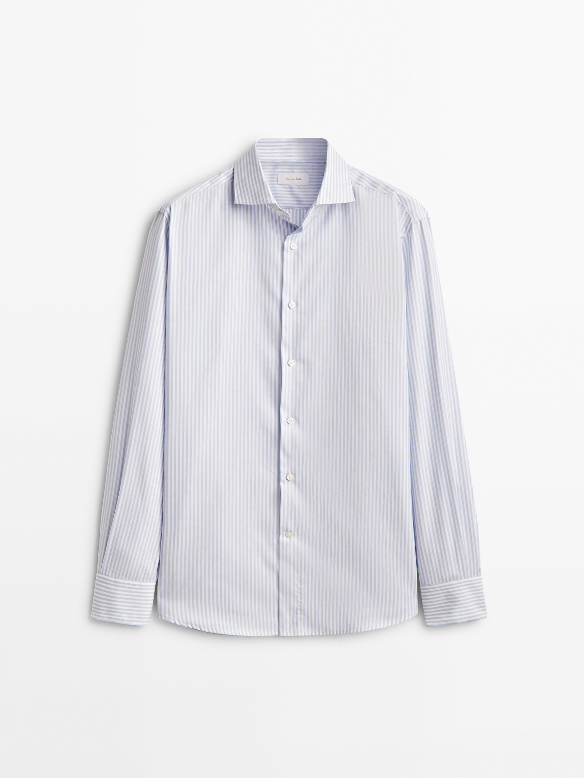 Camisa rayas easy iron slim fit - Azul Claro