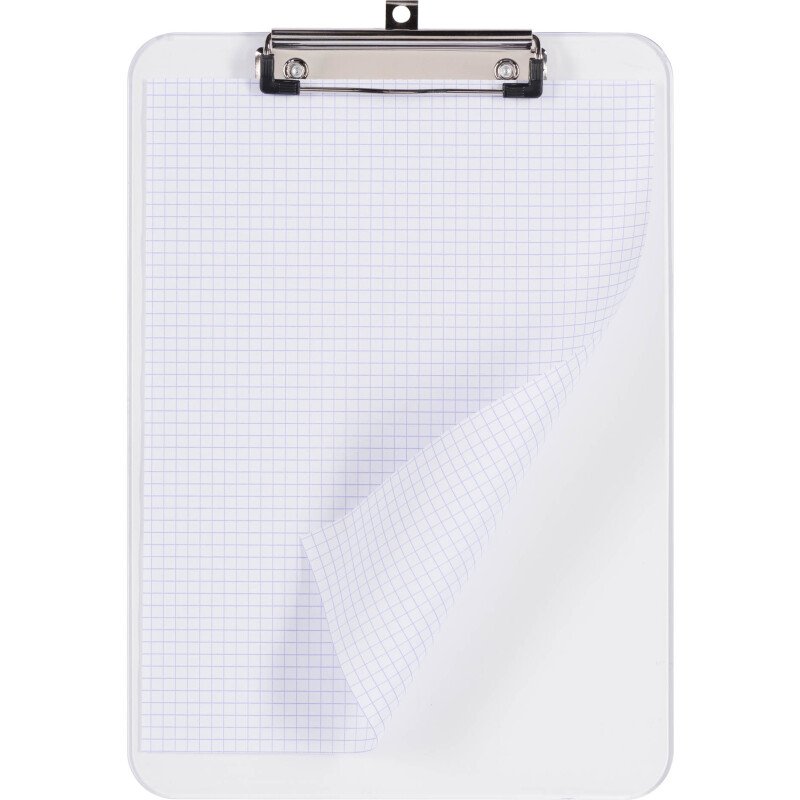 Porte-bloc A4 plastique transparent Alba 23 x 31,5 cm