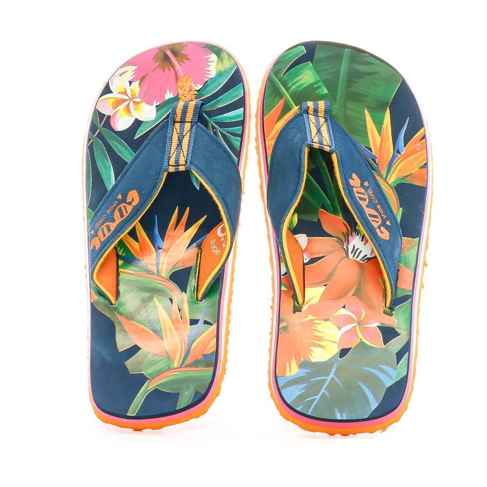 Cool Shoe Tongs Orange/Marine à Imprimés Fille Cool Shoe Eve Slight