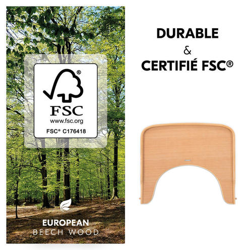Tablette pour chaise haute Alpha+ - Bois - HAUCK