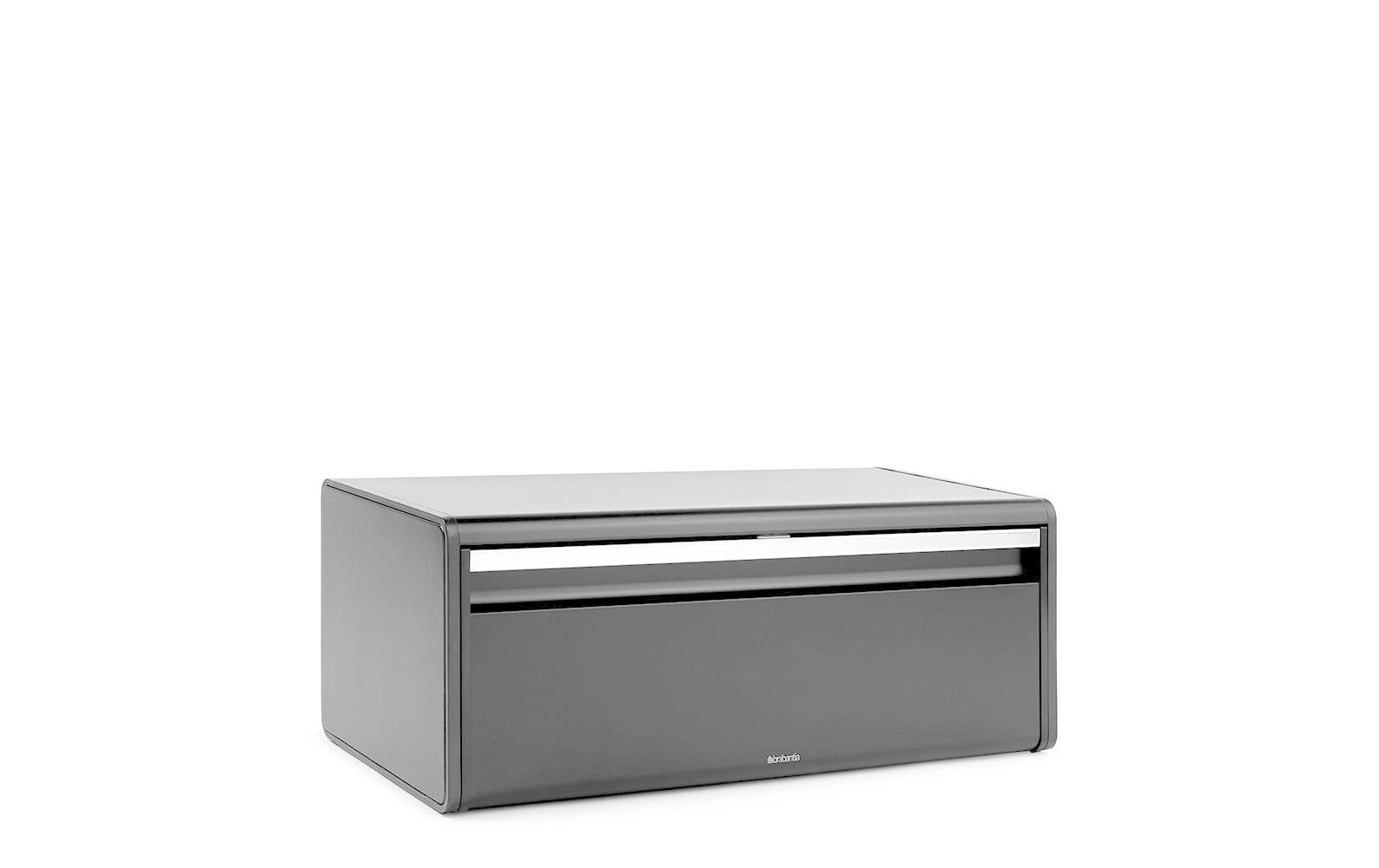 Brotkasten Fall Front Bread Bin Schwarz mattKlappbrotkasten