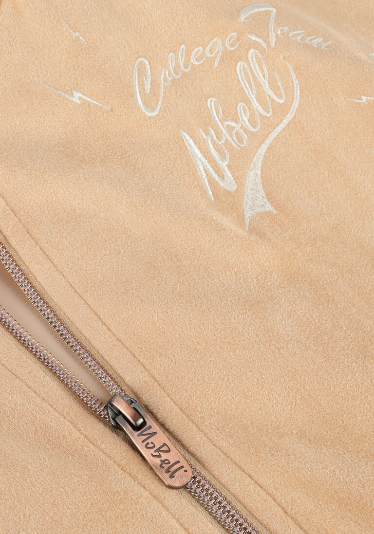 NOBELL zand nobell jack billy jean suedine bomber jacket