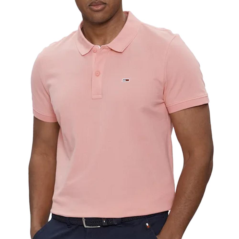 Tommy Hilfiger Polo Rose Homme Tommy Hilfiger Slim Placket