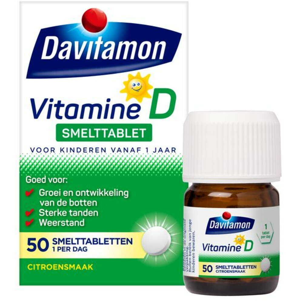 2x Davitamon Vitamine D Kind50 smelttabletten