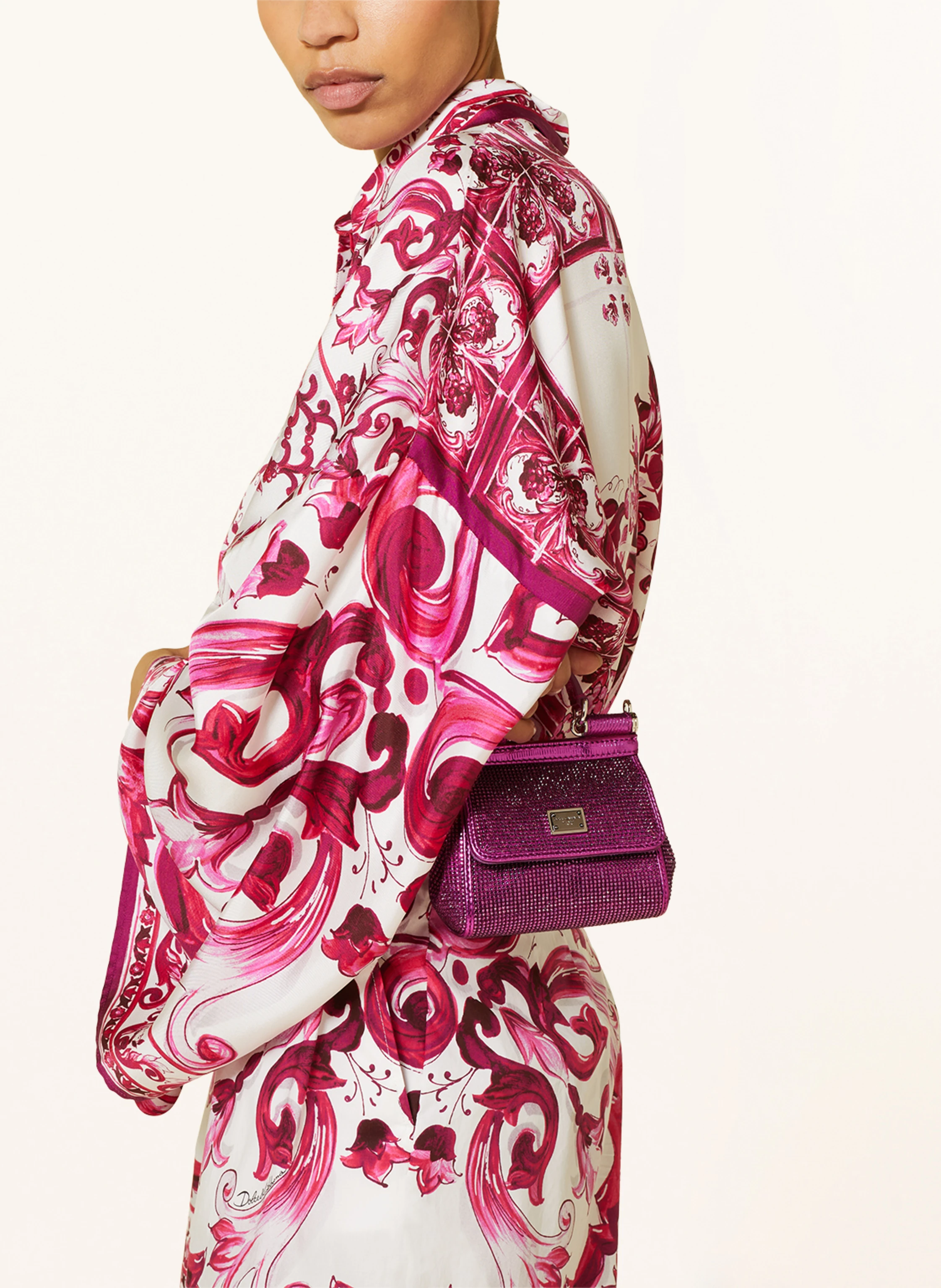 DOLCE & GABBANA Handtasche SICILY MINI mit Pailettenbesatz