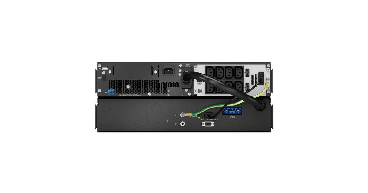 APCSmart-UPS Li-Ion SRTL1500RM4UXLI Noodstroomvoeding ups  (Zwart/zilver, 1500VA, 8x C13, USB, Rack/tower convertible, long runtime)