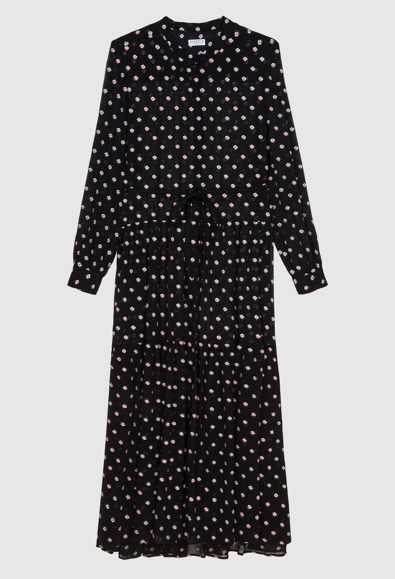 Robe longue &agrave; fleurs