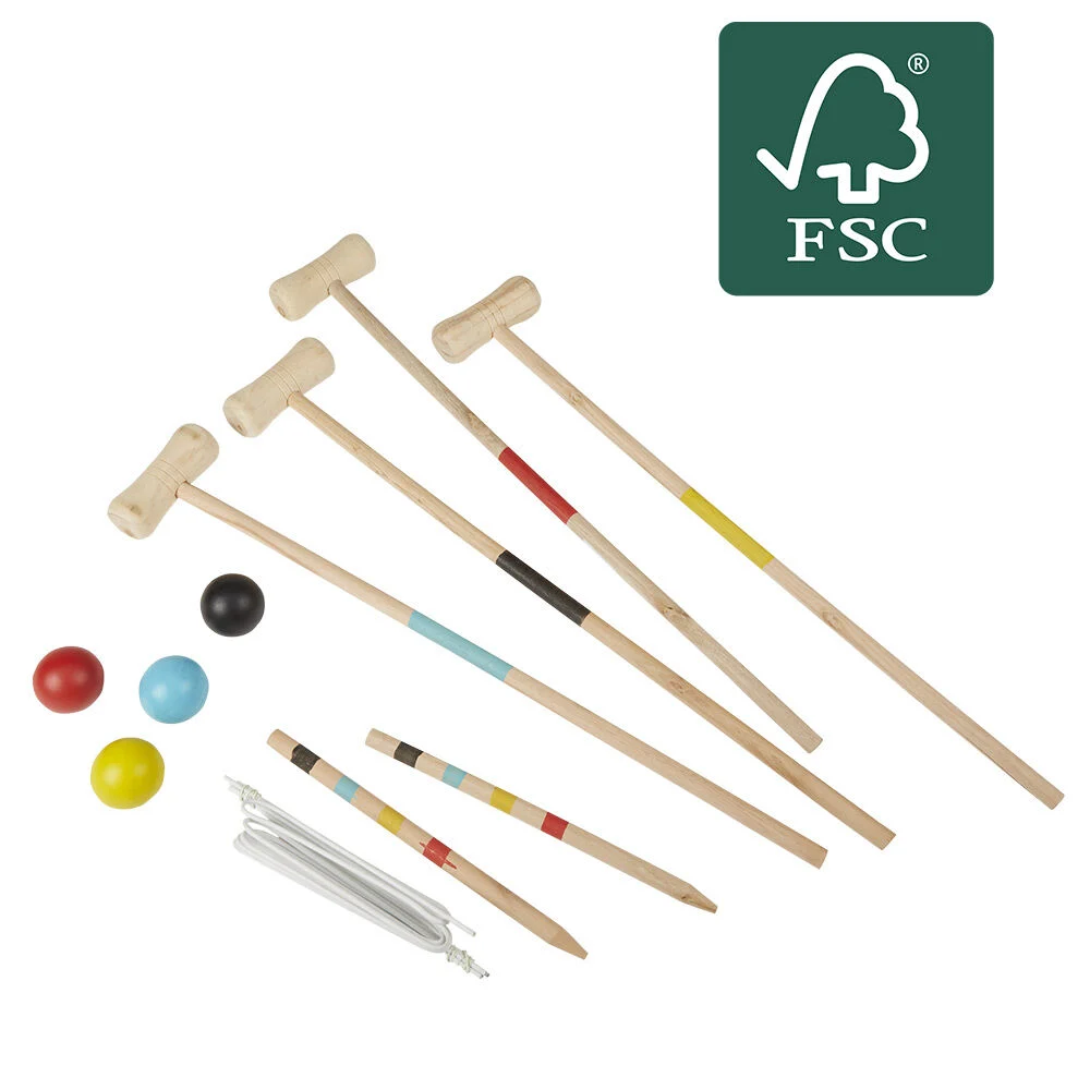 Jeu de croquet en bois