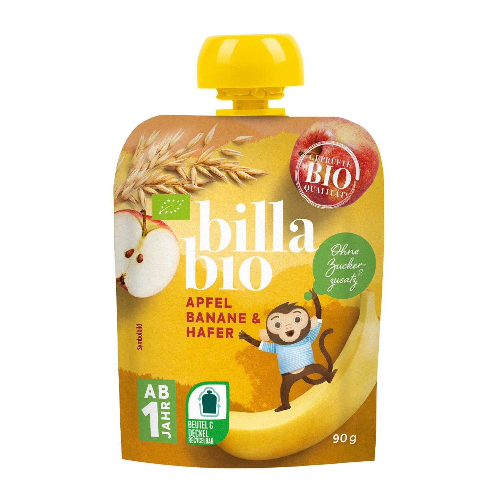 BILLA Bio Obstmus Apfel, Banane & Hafer