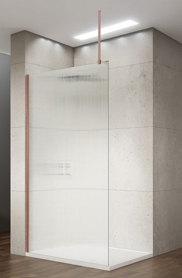 Saniclear Redro glas plafond bevestiging geborsteld koper