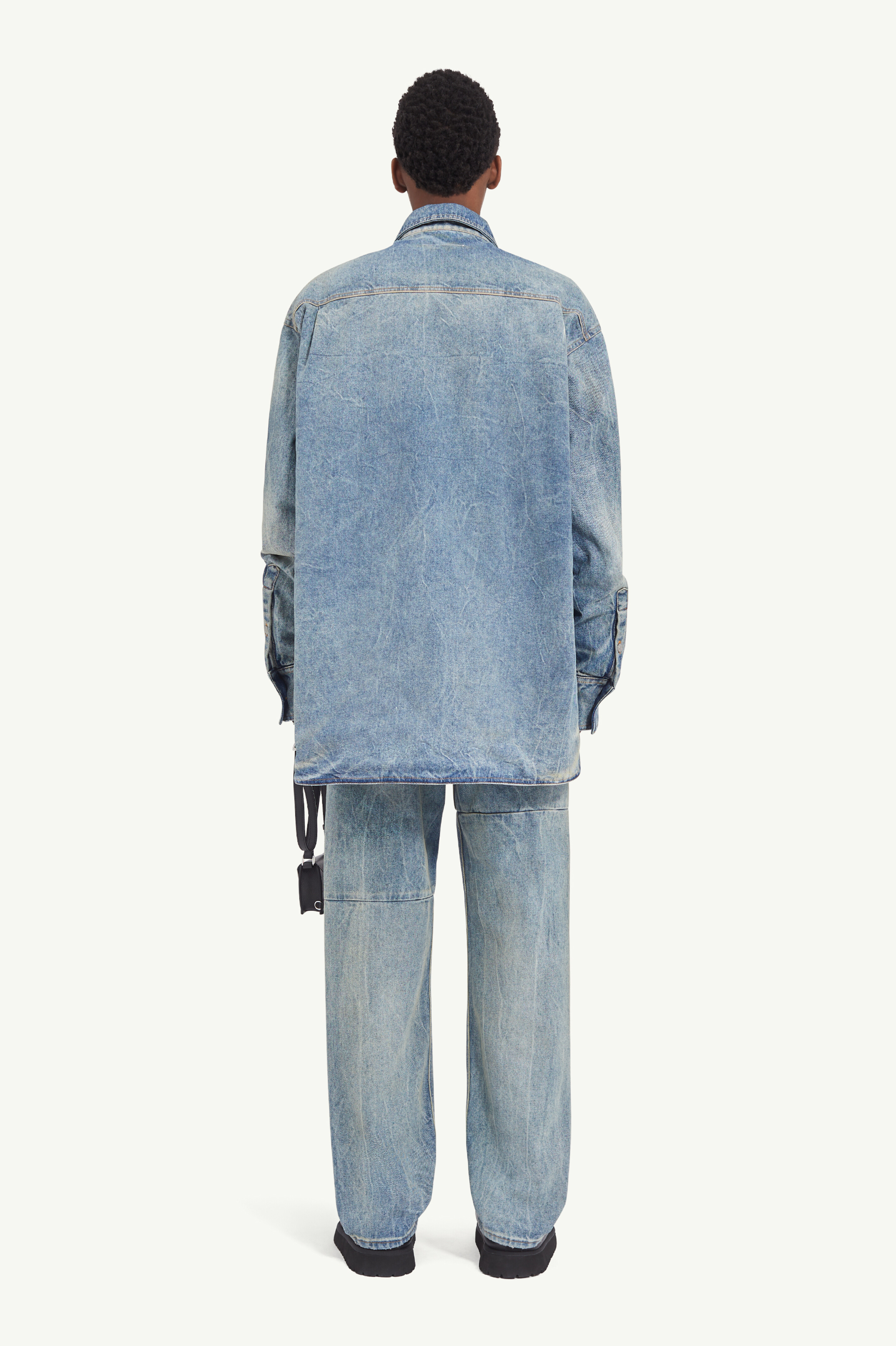 Veste matelassée en denim pour homme