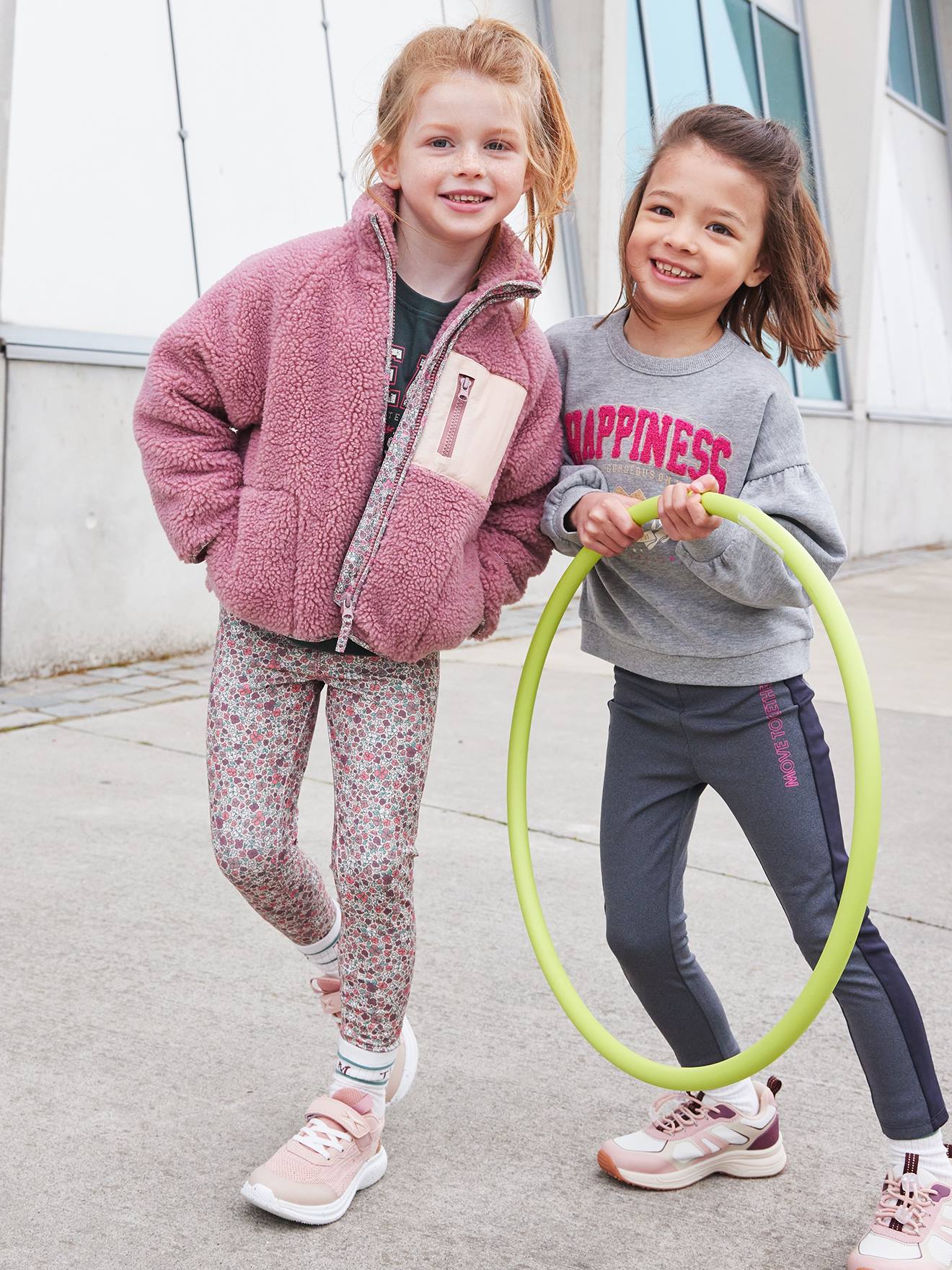 Jaqueta esportiva Sherpa para meninas, rosa antigo