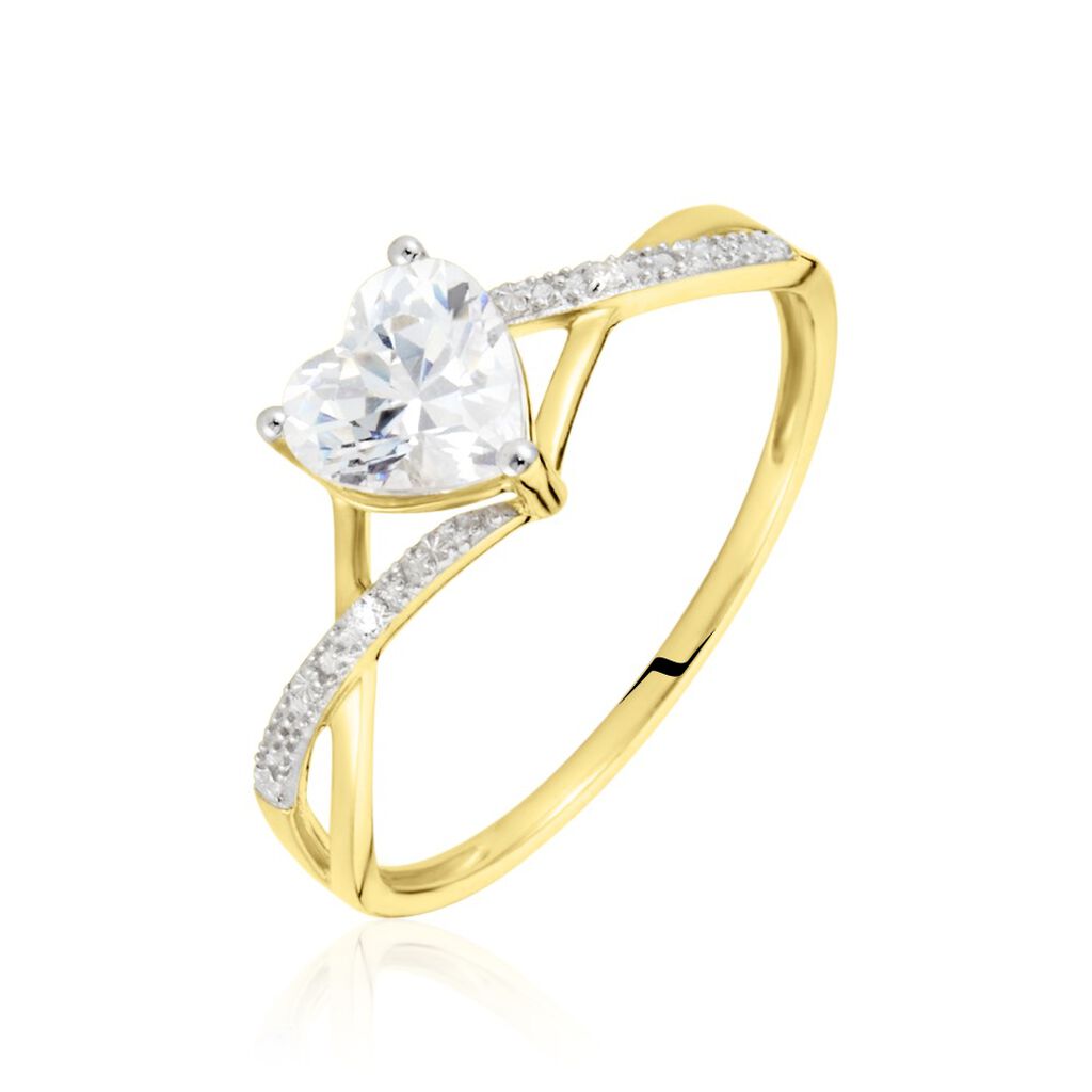 Bague Or Jaune Clothilde Oxyde De Zirconium