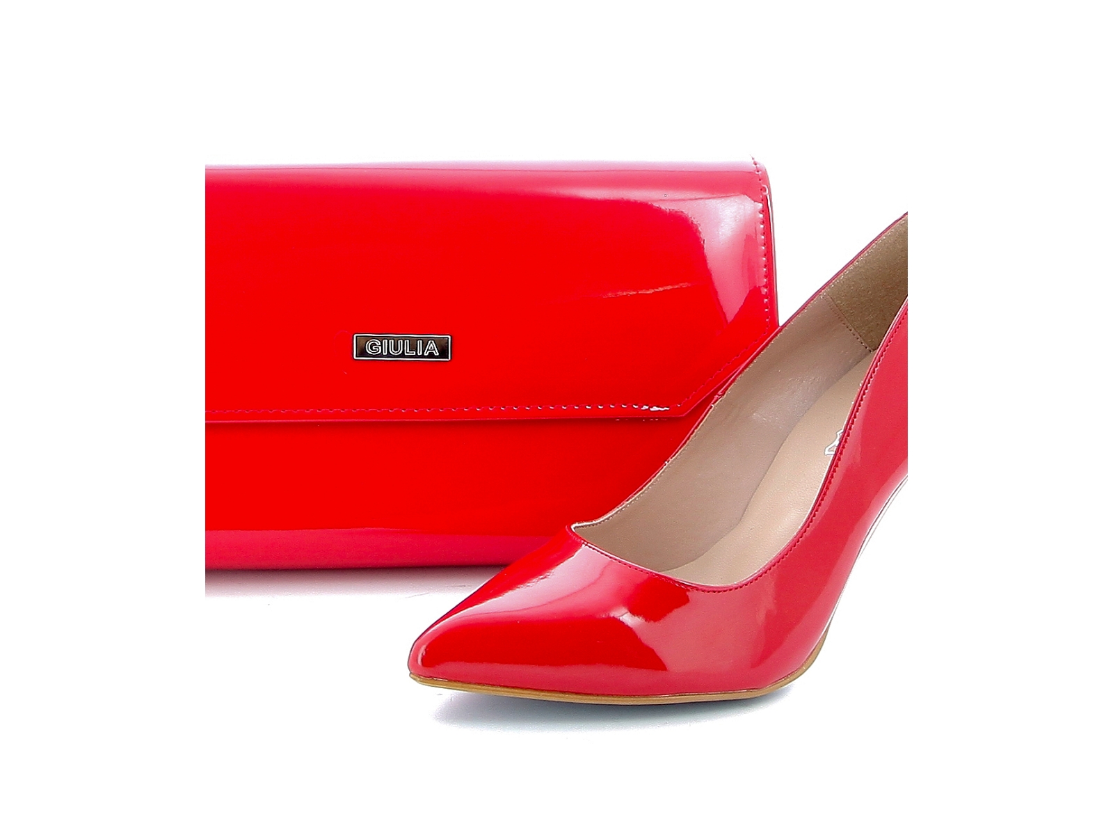 Giulia-HANDBAG G. Vernis Rouge