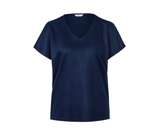 Strukturiertes Shirt, dunkelblau