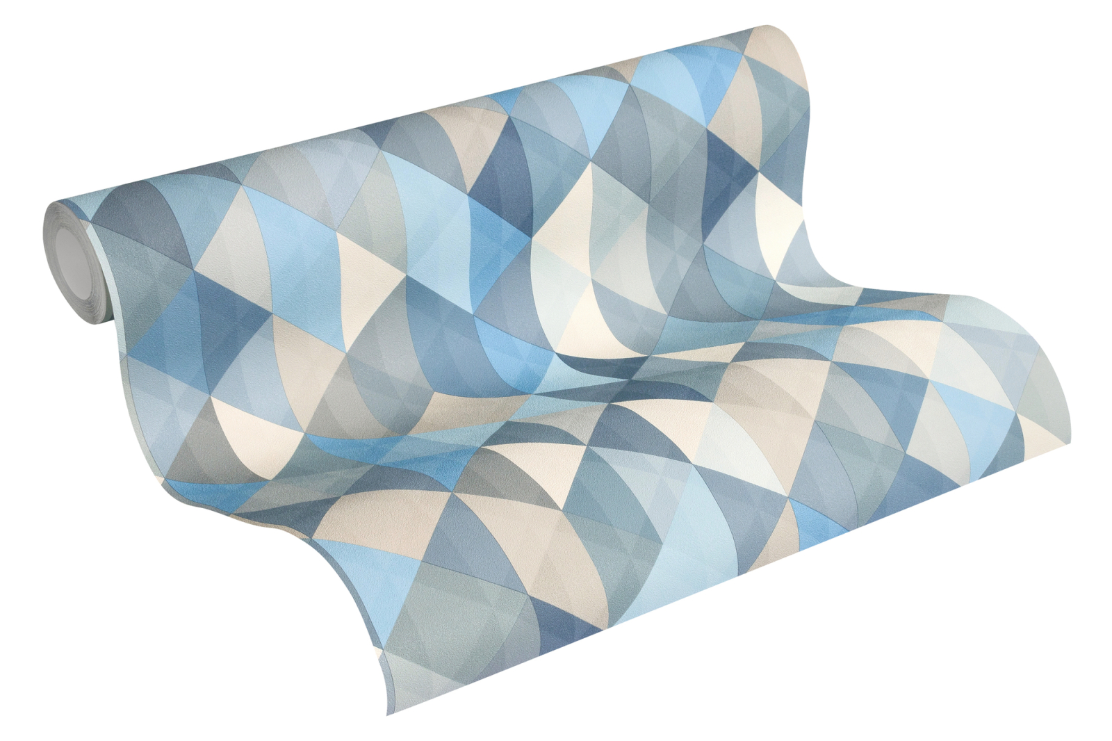 Vliestapete SCANDINAVIAN 2 - blau-creme-grau - 10 Meter