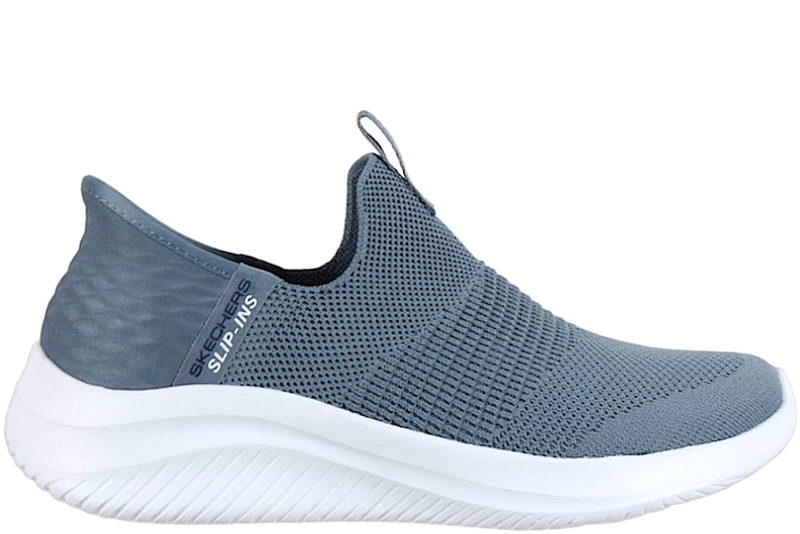 SKECHERS ULTRA FLEX 3.0 COZY STREAK GREY BLUE SNEAKERS
