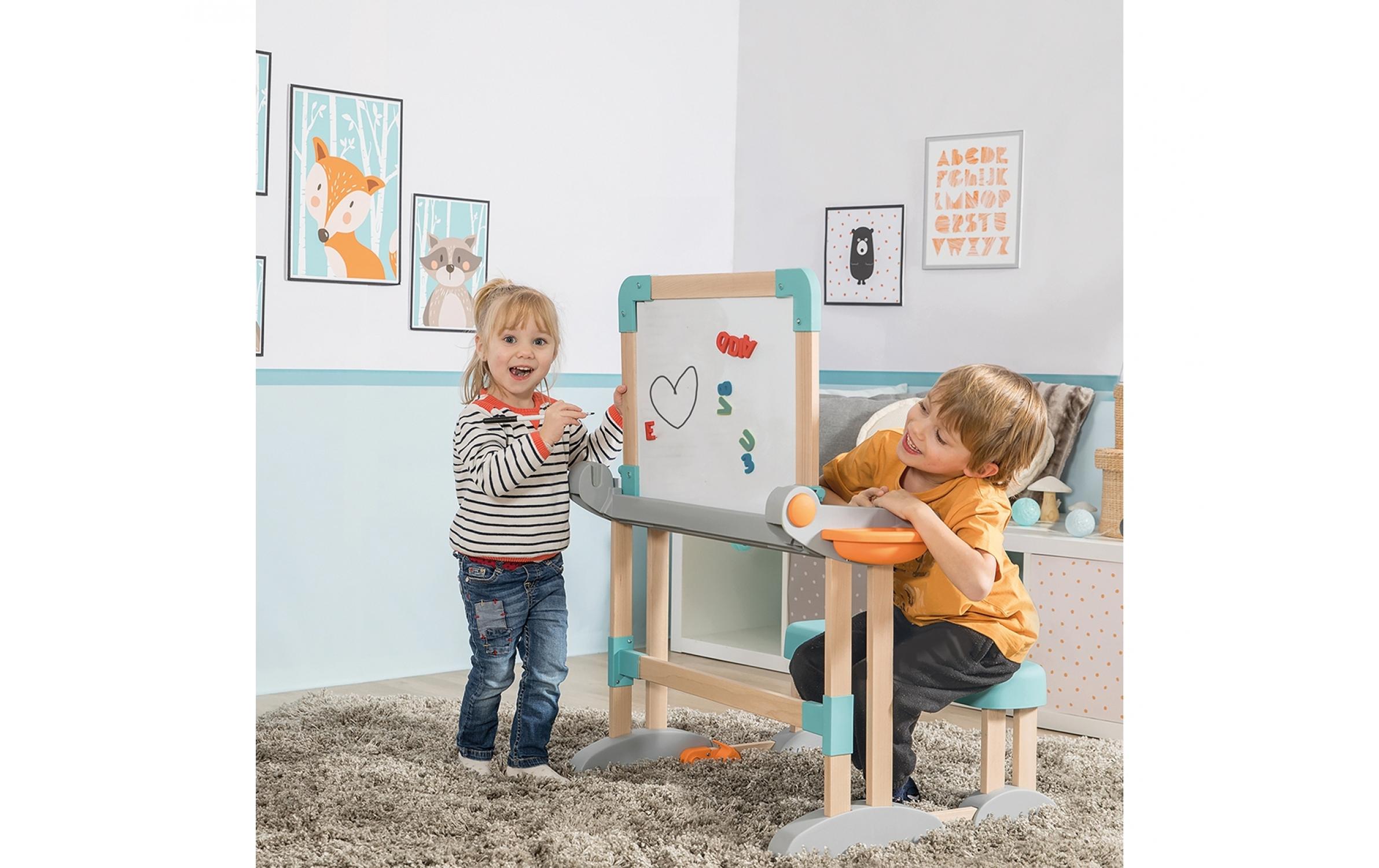 Holzschchreibtisch 2-in-1Zusammenklappbarer Schreibtisch mit integrierter Sitzbank und Zubehör