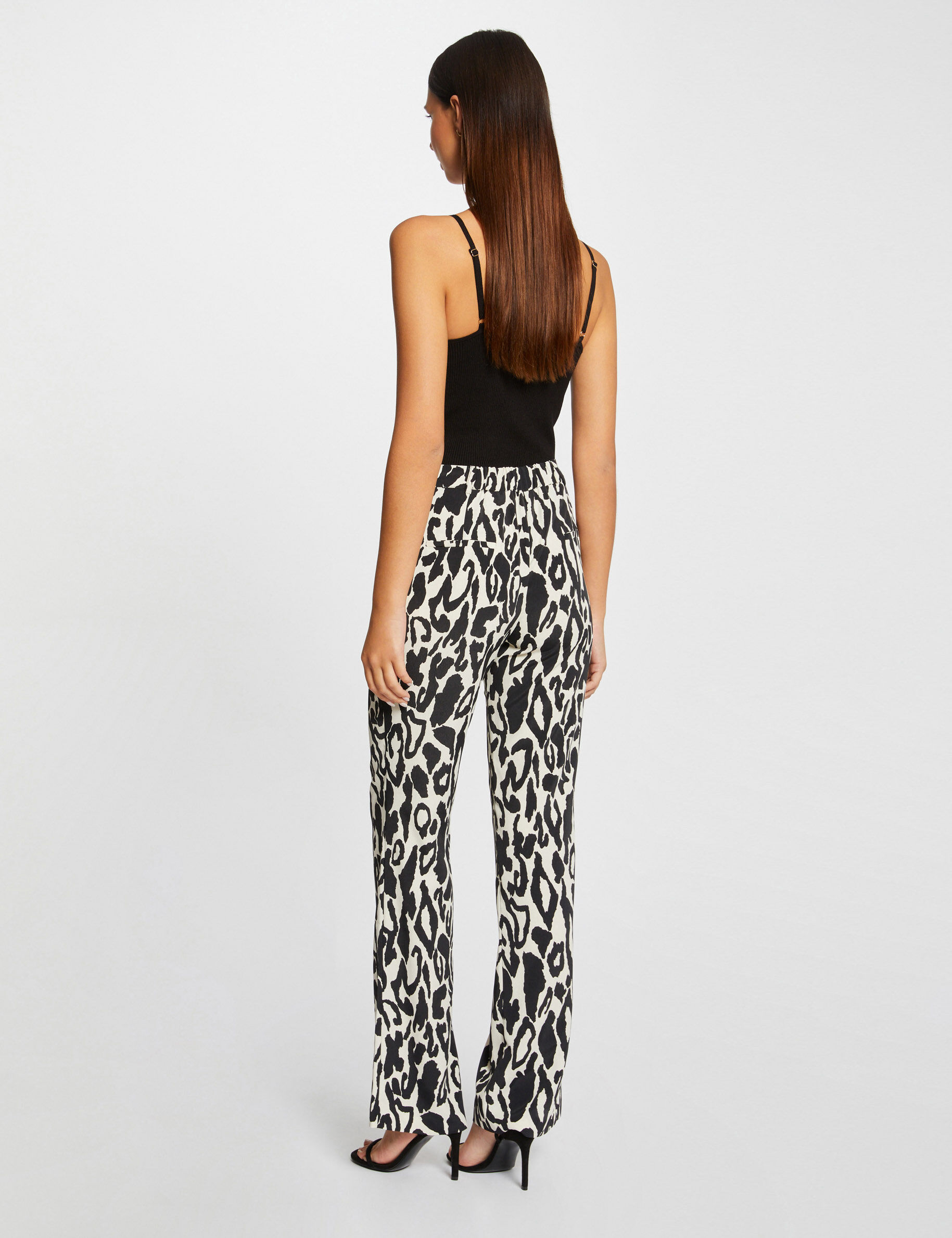 Pantalon droit imprimé animalier multico femme - multico