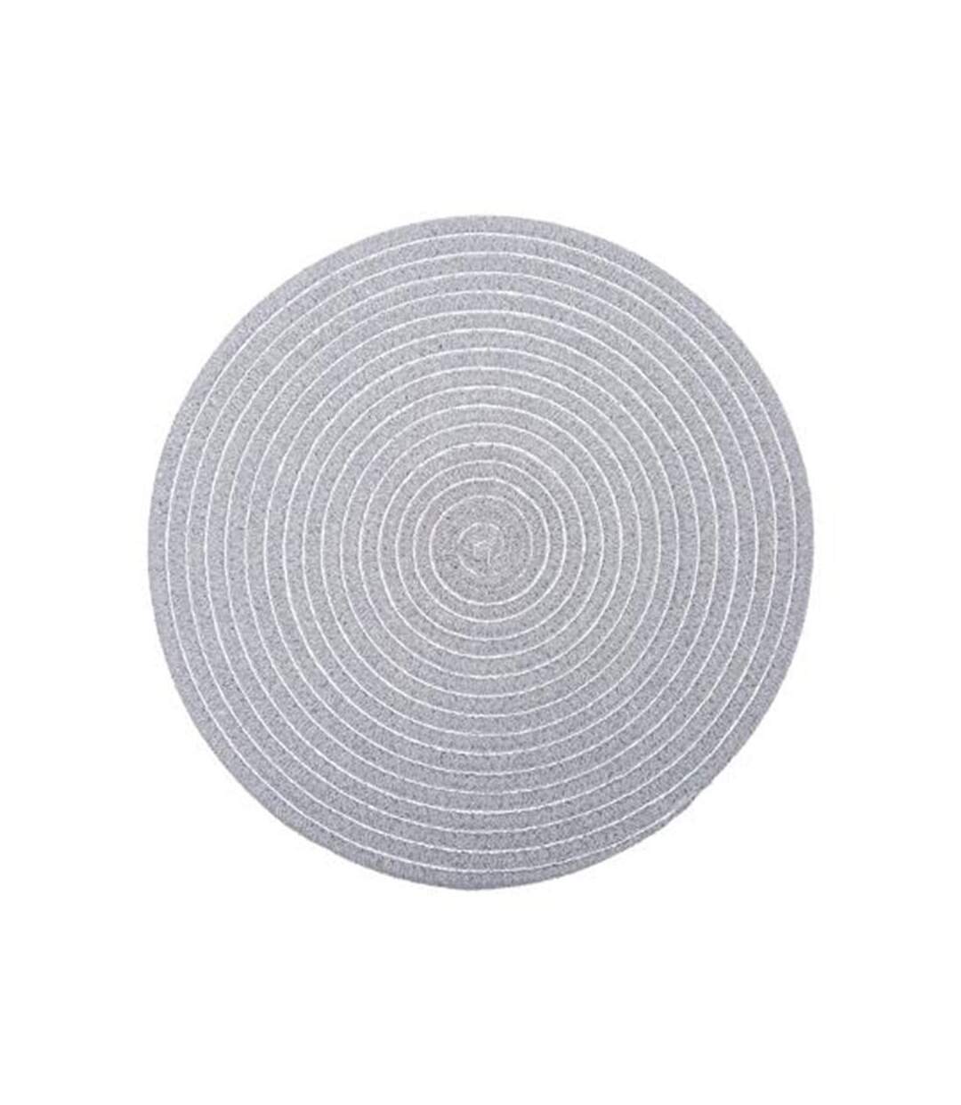 Set de Table Rond Déco Shiny 35cm Gris Clair