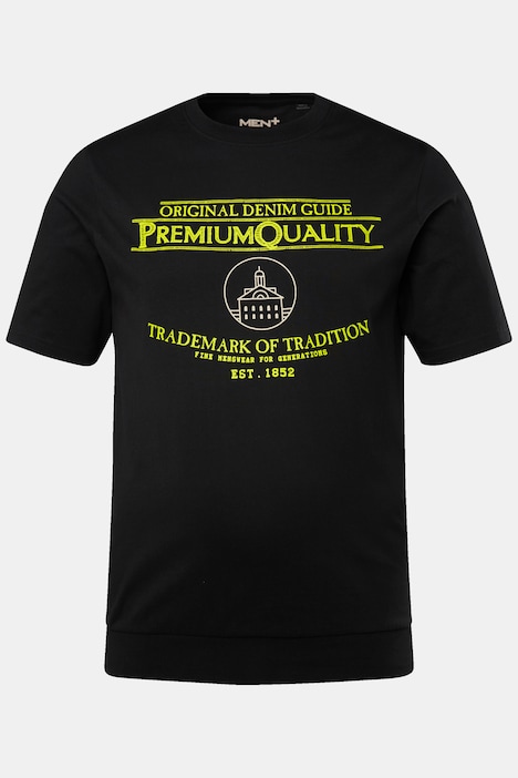Men+ T-Shirt Bauchfit, Halbarm, Schrift Print, bis 84/86