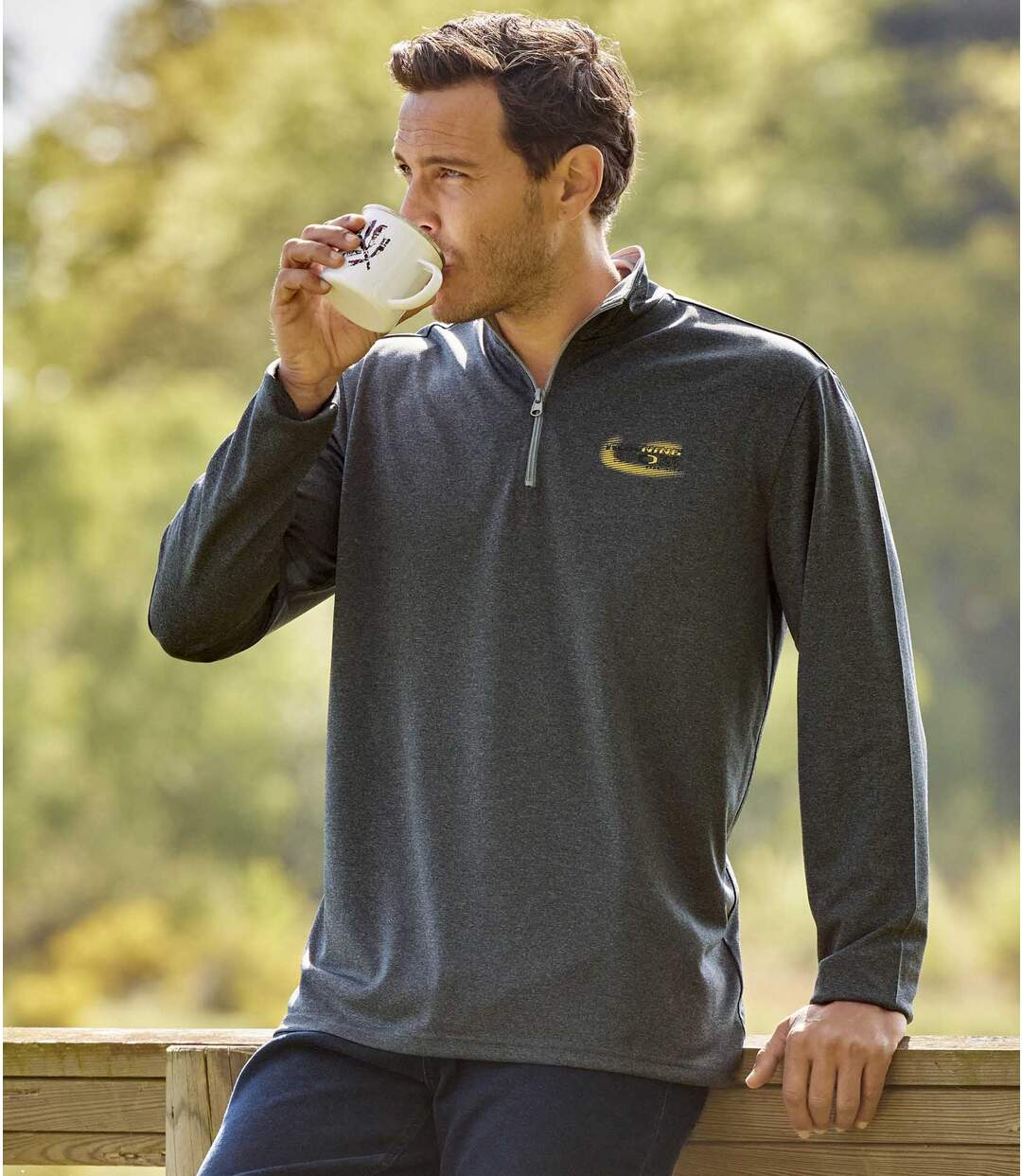 Lot de 2 Sous-Pulls Col Zippé Outdoor