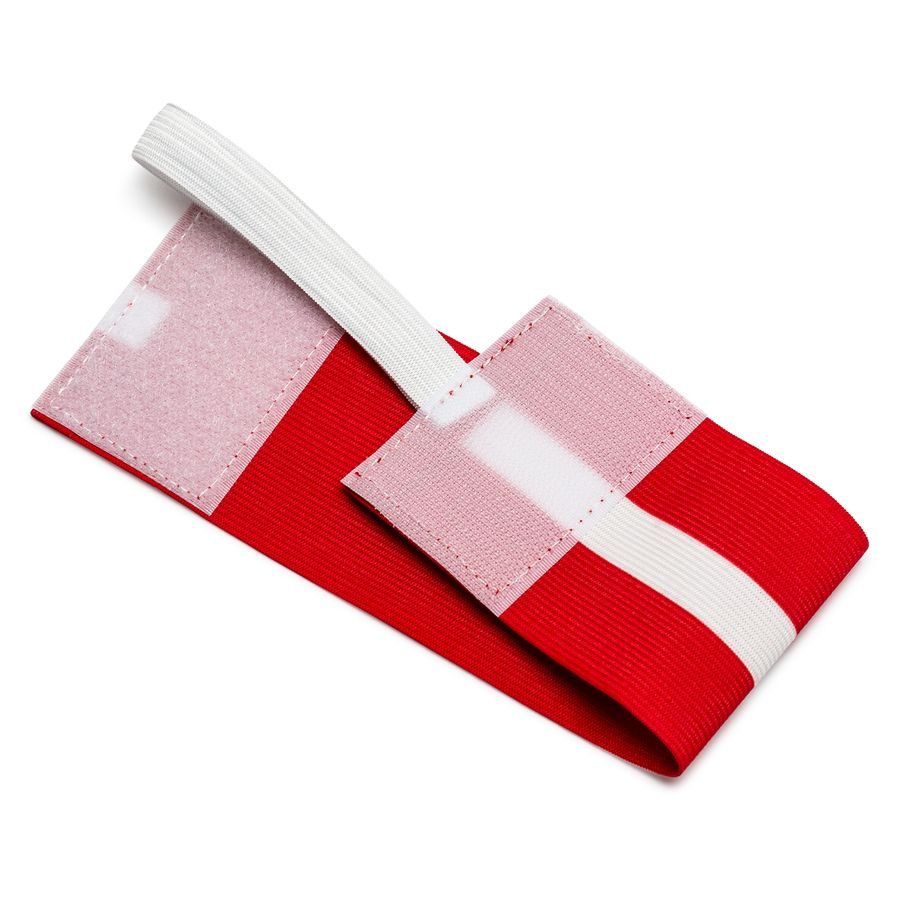 Unisport Brassard de Capitaine Danemark - Rouge/Blanc