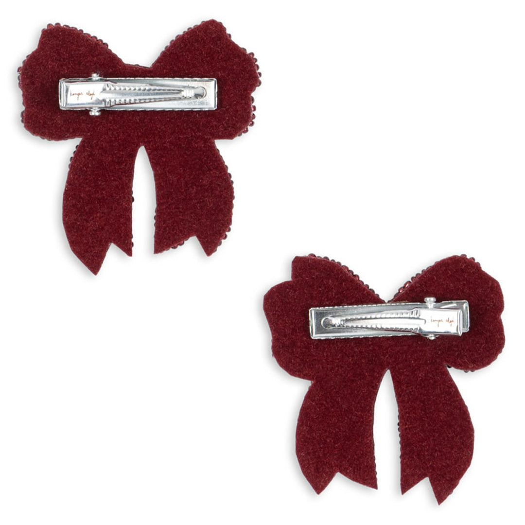 konges sløjd haarclips sequin bow - rio red - 2st