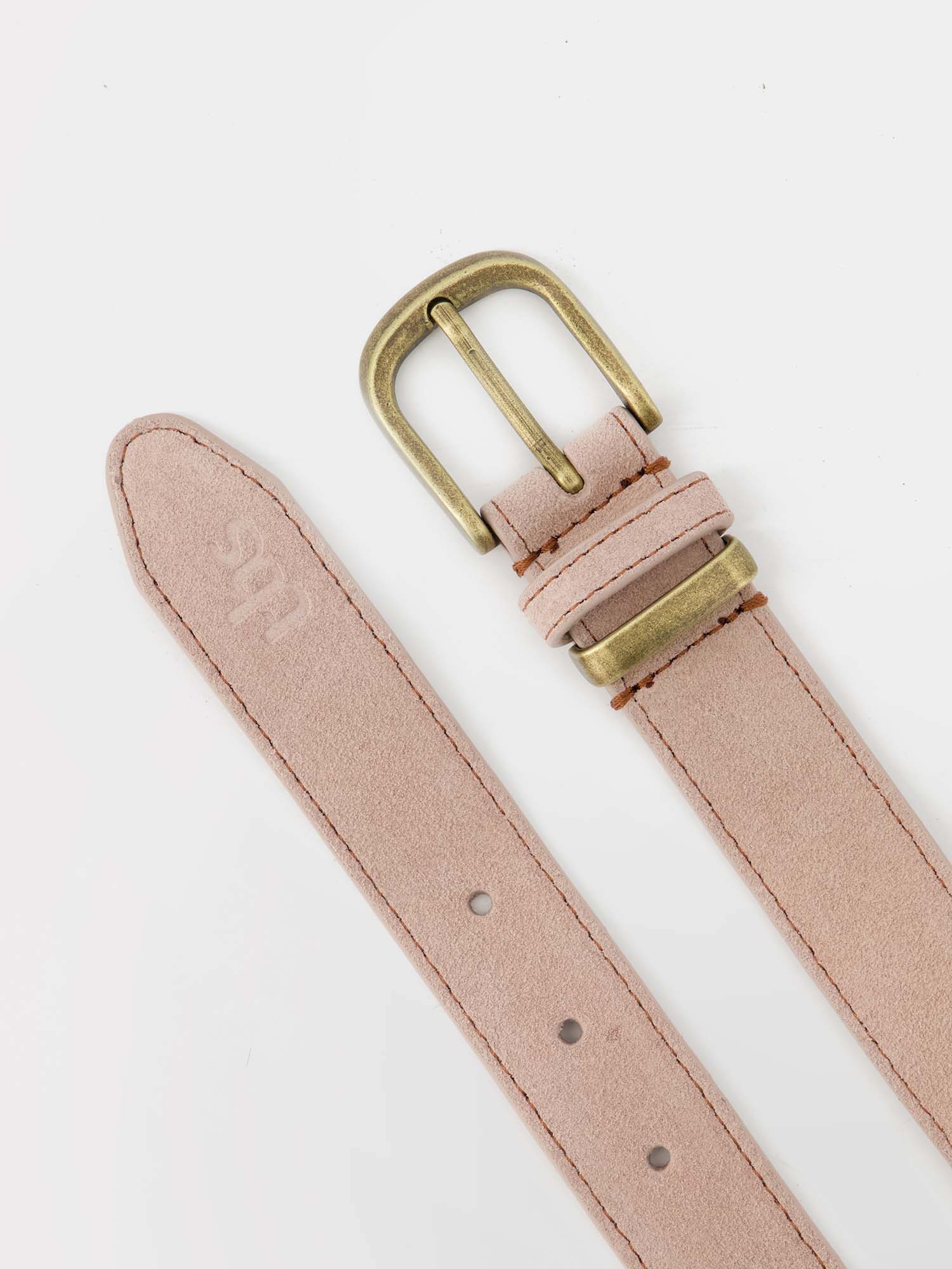Ceinture Femme En Cuir Bouche Métal Rose