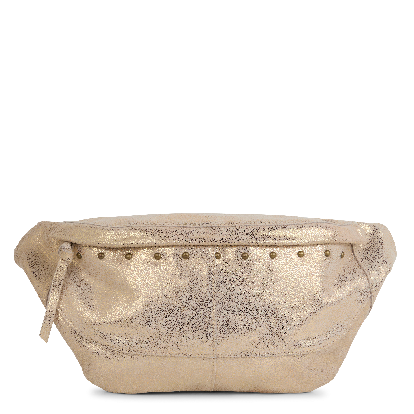 DAINO - Sac banane métallisé en cuir | Doré