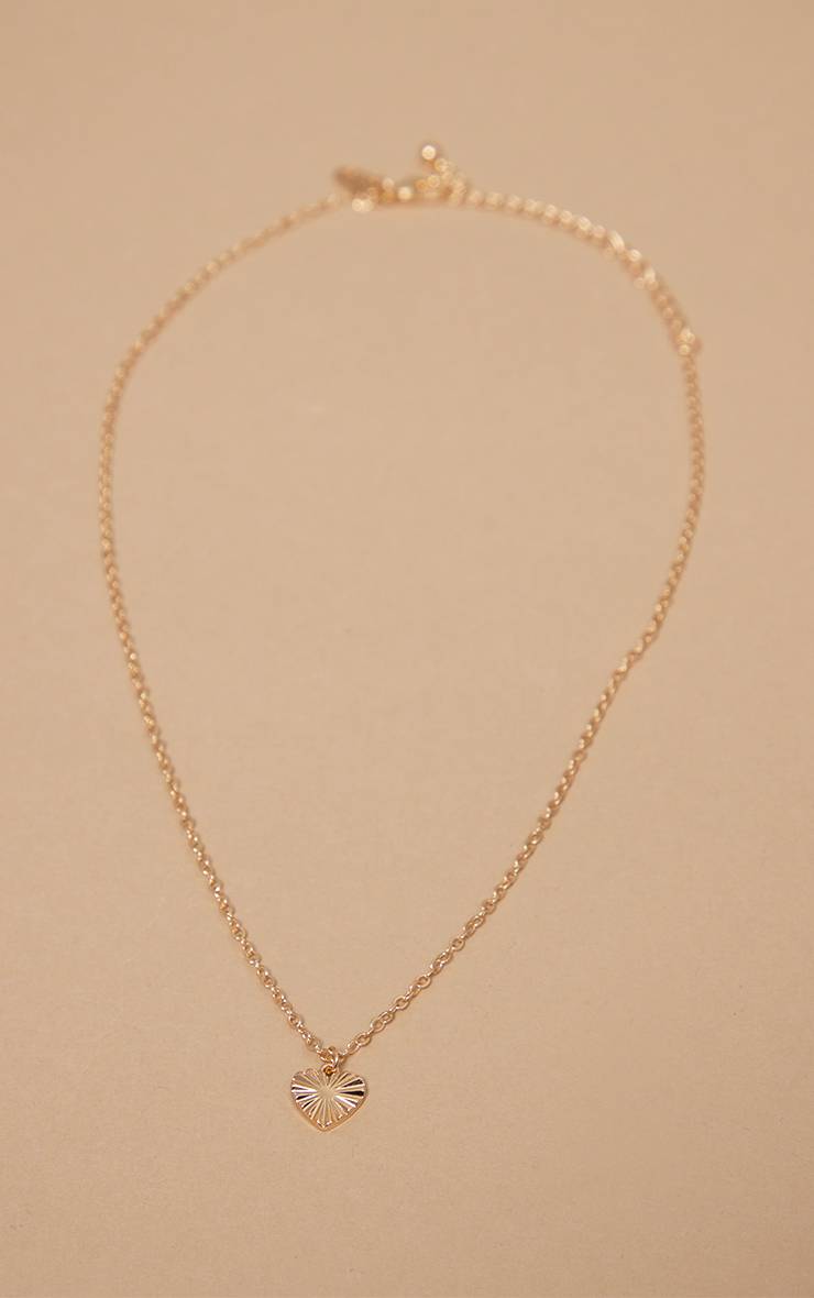 Doré Collier Pendentif Cœur Délicat