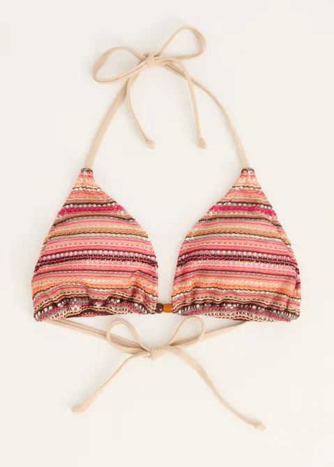 Triangel bikini top met strepen assorti (ASSOR)