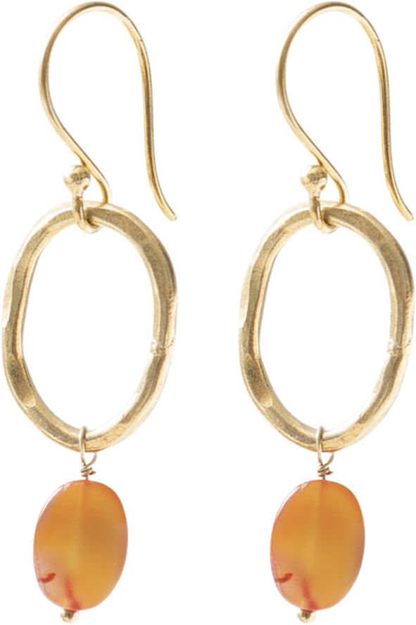 A Beautiful Story Graceful Carnelian GP Earrings Gold